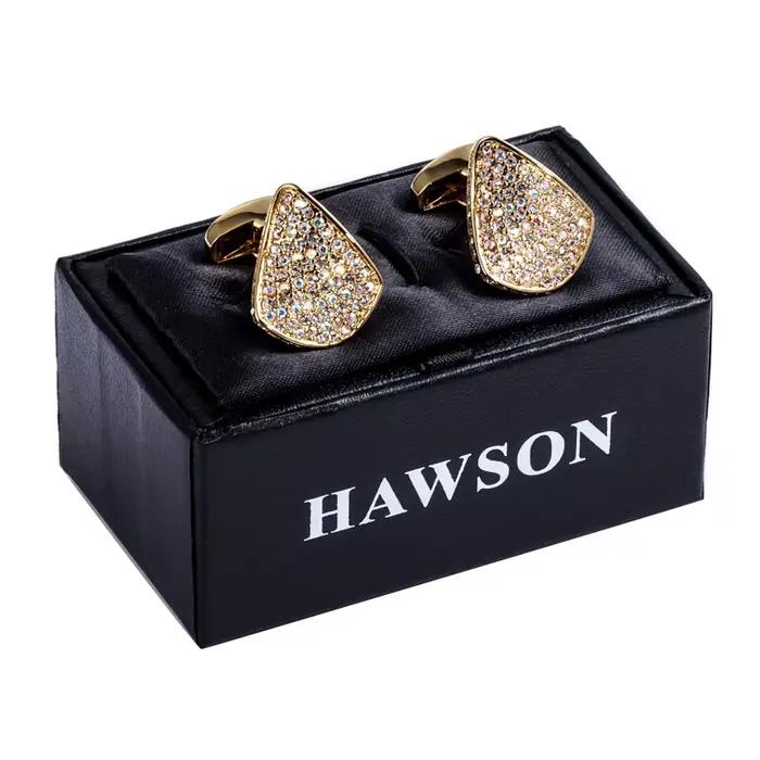 Boutons de manchette en cuivre et cristal multicolores élégants pour hommes occasions formelles mariage affaires cadeau prestige
