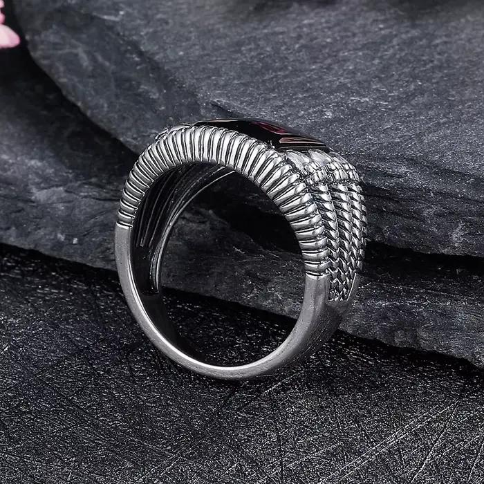 Bague en argent naturel 8x10mm