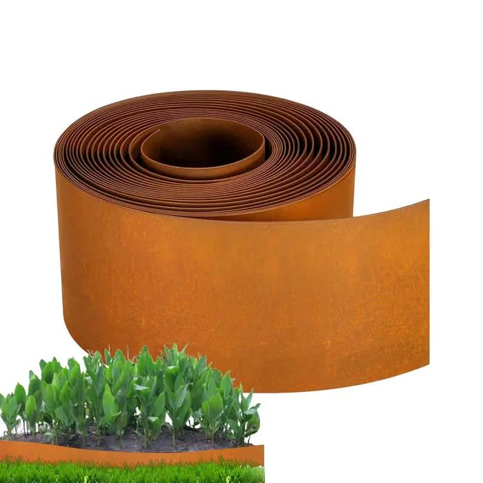 Bordure de jardin en acier résistant aux intempéries, découpable, pour pelouse, aménagement paysager, serre intérieure, cour et patio