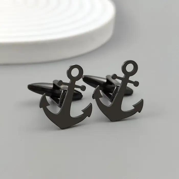 Boutons de manchette Ancre pour hommes, pour poignets de chemise, de haute qualité, classiques, nautiques, Ancre USN Navy, Relojes Gemelos