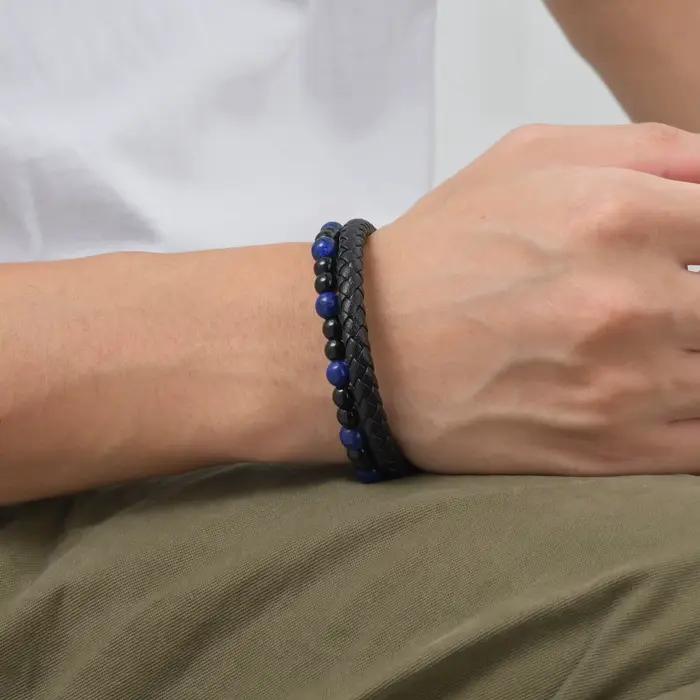 Bracelet en cuir élégant pour hommes et garçons
