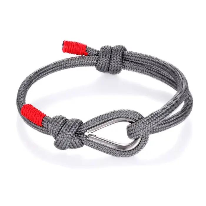 Bracelet à Corde de Haute Qualité pour Homme et Femme, Coloris Marine, Porte-Bonheur, Survie, Bijoux pour Couple, Zones Me, Livraison Directe