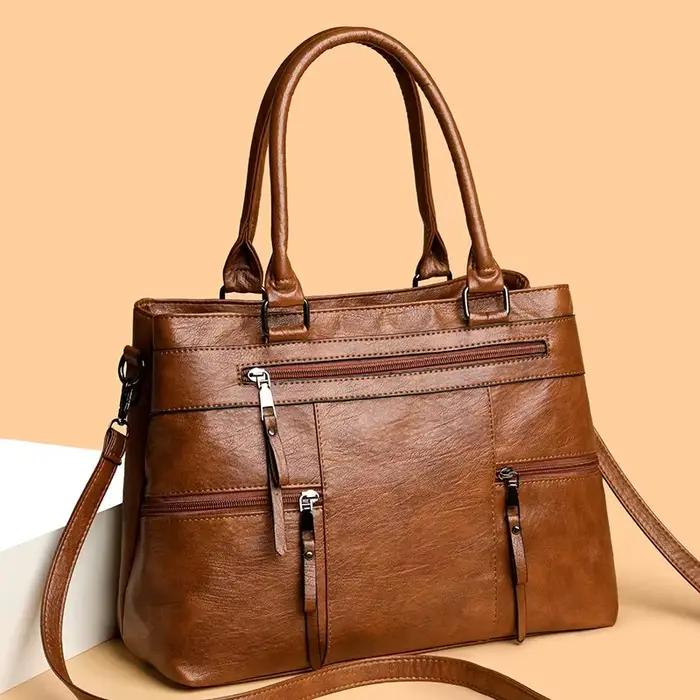 Sacs à main à poignée supérieure en cuir PU pour femmes, sac à bandoulière initié pour dames, sacs à main élégants, sacs fourre-tout décontractés, sacs à main de haute qualité