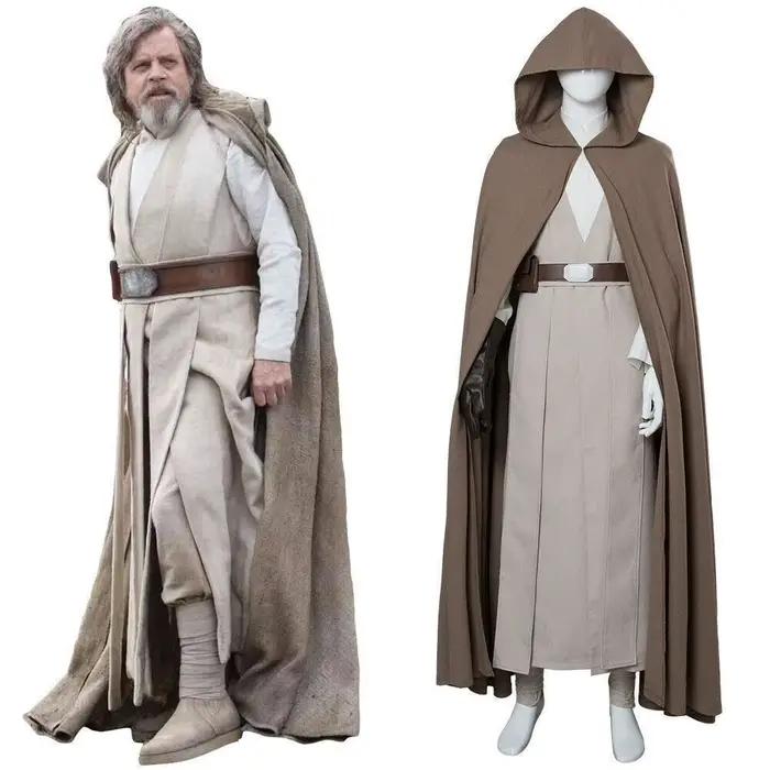 Costume de Cosplay Chevalier Jedi Star Wars Anakin Skywalker Luke, Robe Longue avec Cape pour Halloween, Mascarade, Carnaval, Fête