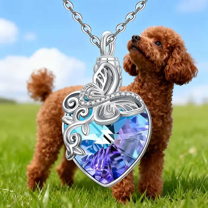 Collier commémoratif coloré en forme de papillon pour animaux de compagnie, 1 pièce