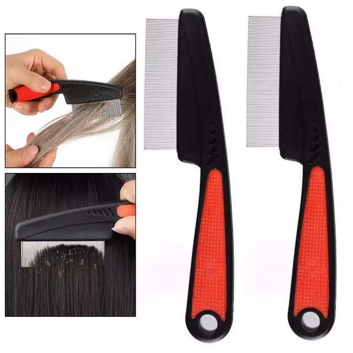 Ensemble de peignes pour le cuir chevelu et le Psoriasis, 2 pièces, peigne pour l'élimination des pellicules, dents fines, toilettage des cheveux, balayage du cuir chevelu, peignes détox