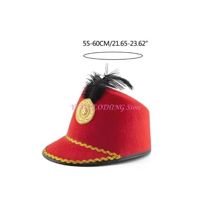 N5KF – chapeau chevalier garde d'honneur pour hommes, chapeau chevalier d'église en feutre élégant pour adultes