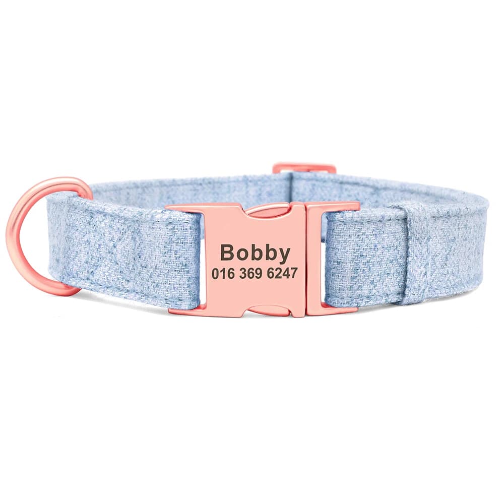 Collier en nylon personnalisé pour chien, nom gravé, ID, réglable, petit, moyen, grand chien, Chihua