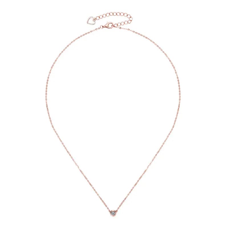 Lnkry 3MM 0.1CT Moissanite collier Original 925 en argent Sterling unique pierre pendentif colliers 
