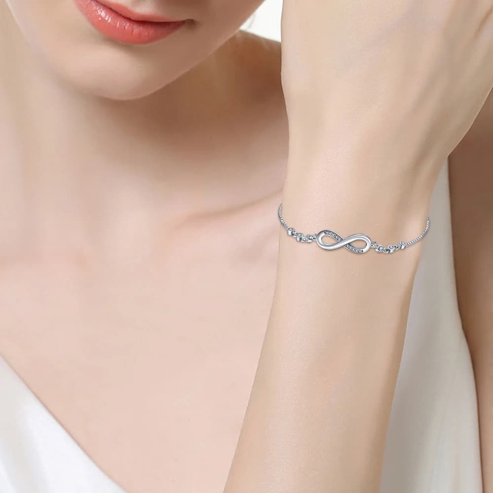 Bracelet Original en argent 925, symbole porte-bonheur en Zircon, bijoux de luxe pour femmes, bijoux romantiques pour la saint-valentin, cadeaux
