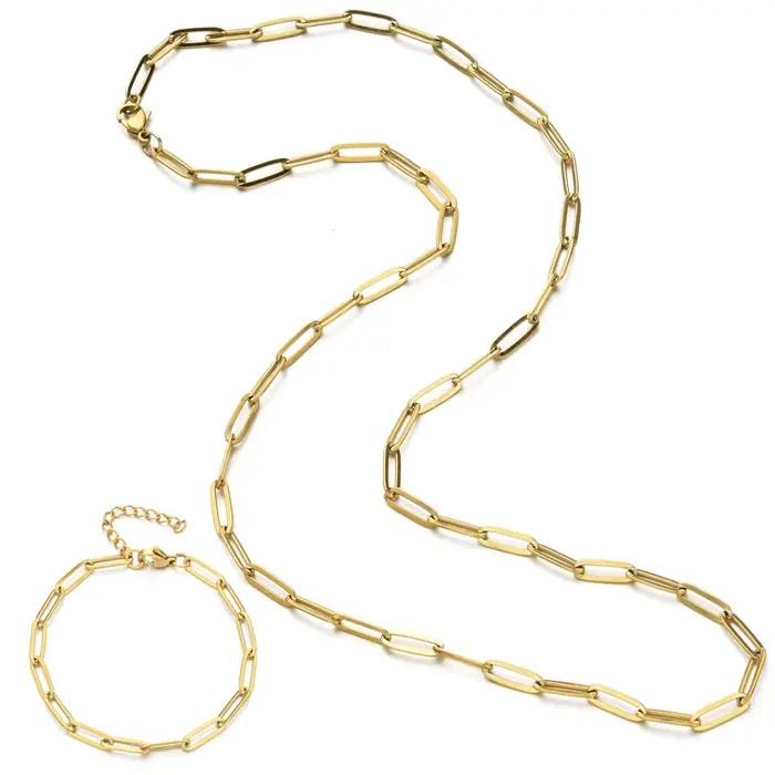 ZMZY – ensemble de bijoux en acier inoxydable, collier ras du cou, style Boho, Hip hop, cadeau à fai