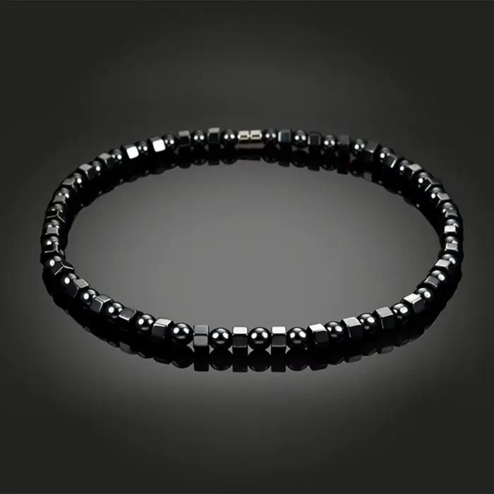 Collier de Guérison en Hématite Noire, Thérapie Magnétique, Bijoux, Cadeau d'Anniversaire, ixdes Mèr