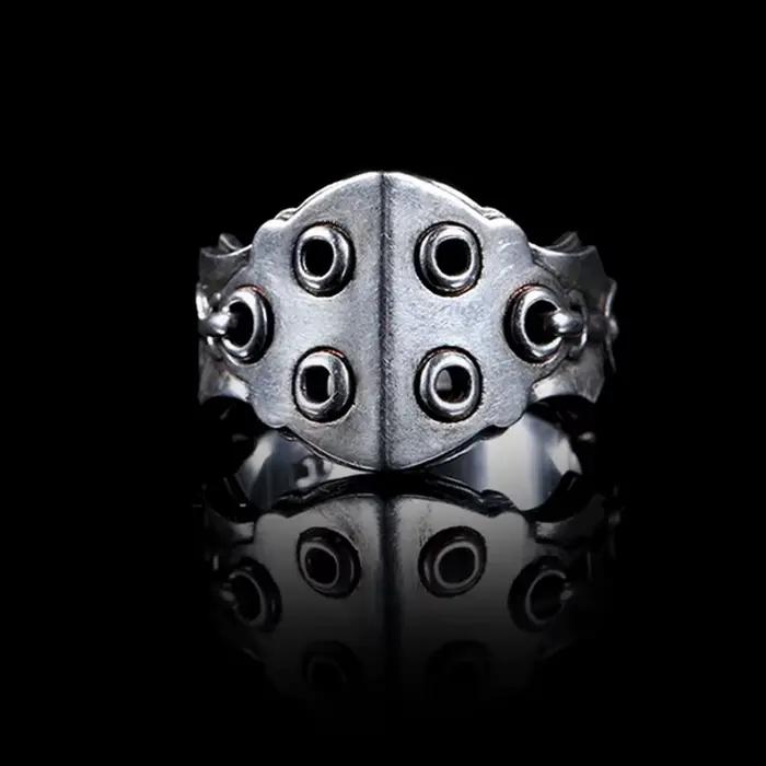 Bague King Gesar pour hommes, conception d'armure malédiction épique tibétaine, bague réglable, bijo