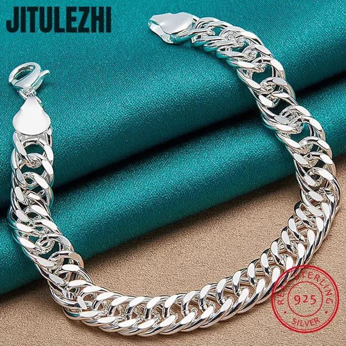 Bracelet cubain en argent regardé 925 pour homme, cadeau parfait pour homme, 1 pièce