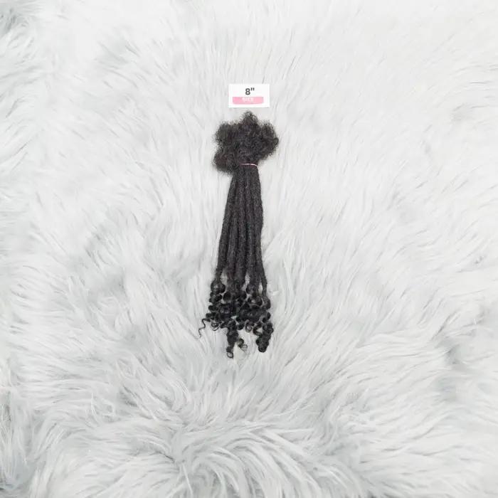 Extensions de dreadlock de cheveux humains naturels avec extrémités bouclées 8-12 pouces Extension d