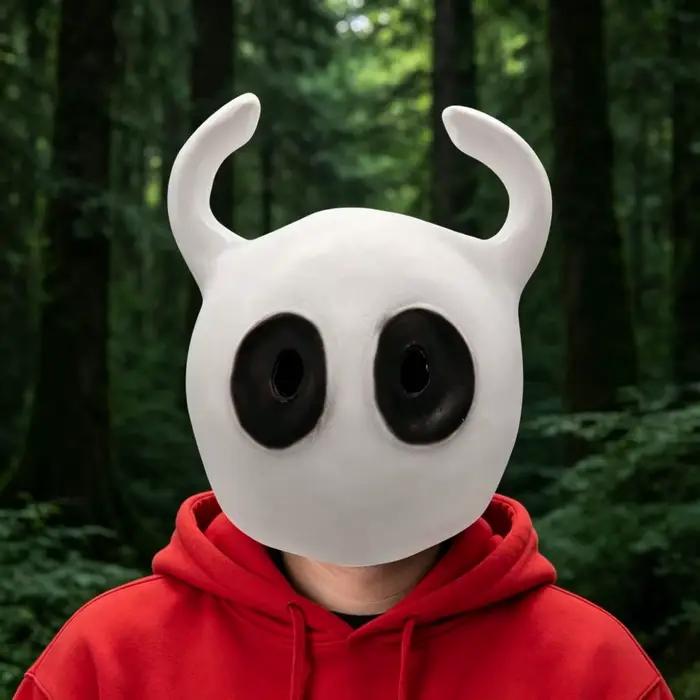Masque de Chevalier - Un masque de démon blanc d'Halloween, de style dessin animé, intéressant, adap
