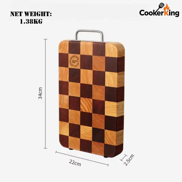 COOKER KING damier planche à découper bois massif cuisine planche à découper ébène bois planche à dé