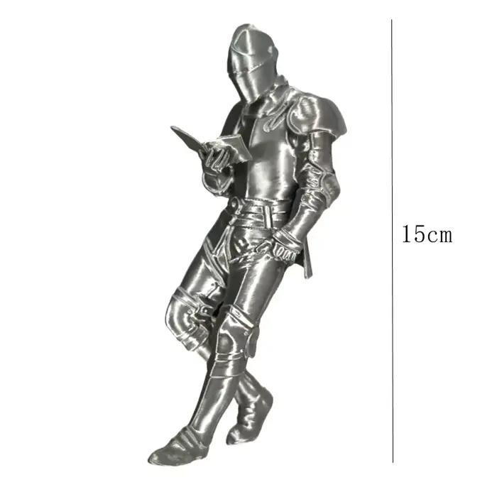 Figurine de chevalier médiéval blindé pour coin lecture, décoration de bibliothèque fantastique, cad