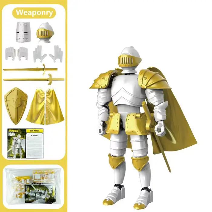 Chevalier médiéval 3D multi-articulé mobile Shapeshift Robot Mannequin factice modèle d'action poupé