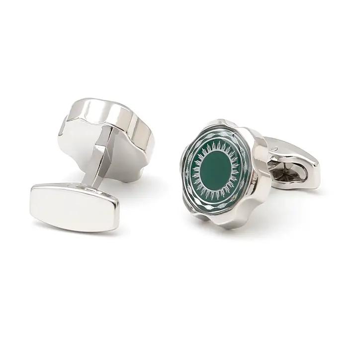 Boutons de manchette pour hommes TOMYE XK23015 mode décontracté bouton vert vente en gros smoking ro
