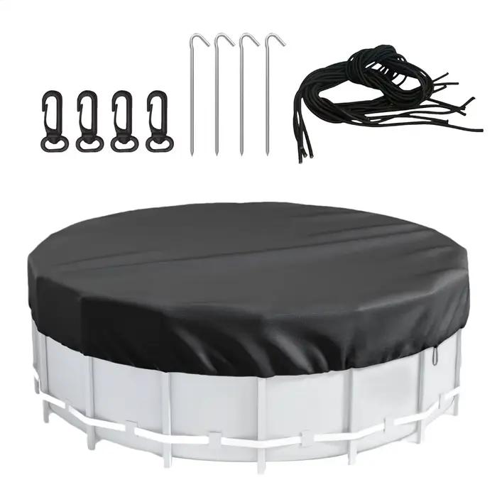 8/10/12FT couvertures de piscine rondes pour piscines hors sol couverture de jacuzzi couvertures solaires couverture de piscine robuste et résistante aux déchirures
