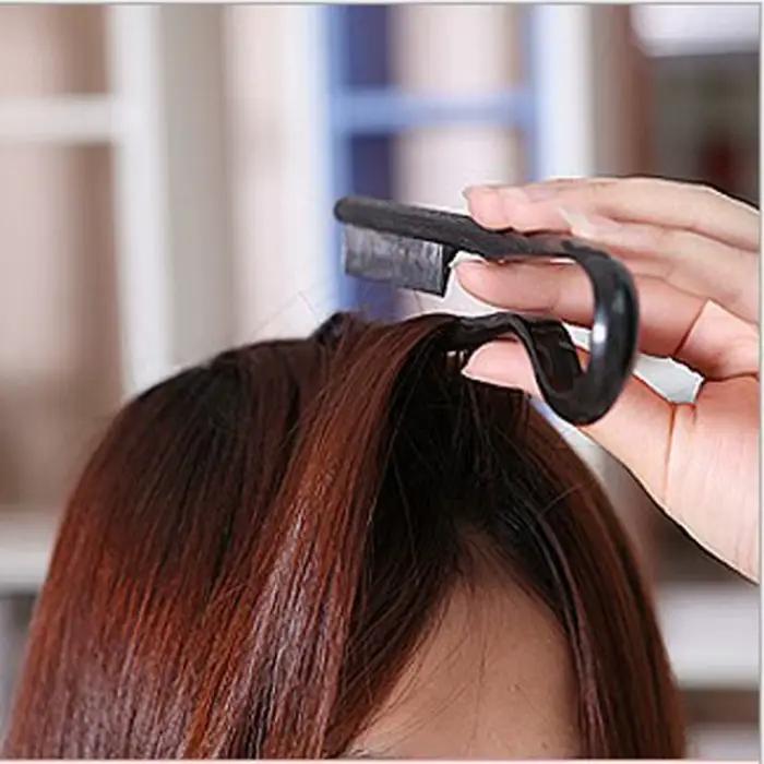 Peigne en V pour cheveux, coiffure, finition, lissage, attelle, outil de coiffure, clip spécial pour perruques