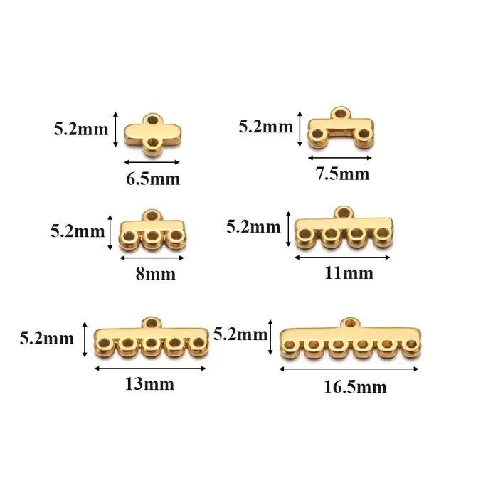 20 pièces en acier inoxydable or multicouche collier Bracelet brin fermoirs Bails chaînes connecteurs pour bijoux à bricoler soi-même résultats fournitures