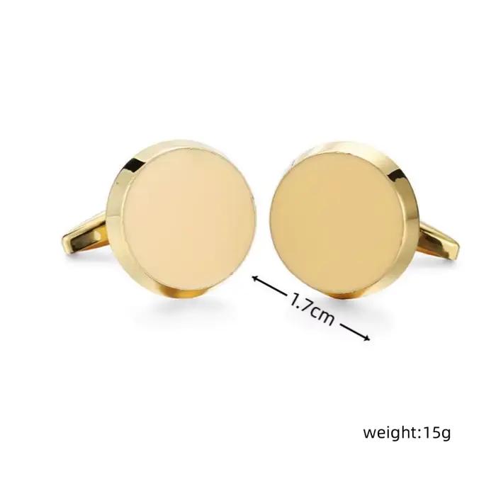 Lèvent de manchette coniques en émail pour hommes, boutons de manchette français, matériel de cuivre, jaune, noir, vêtements de mode, accessoires, vente en gros