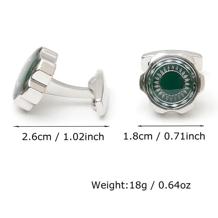 Boutons de manchette pour hommes TOMYE XK23015 mode décontracté bouton vert vente en gros smoking robe formelle chemise boutons de manchette cadeaux bijoux