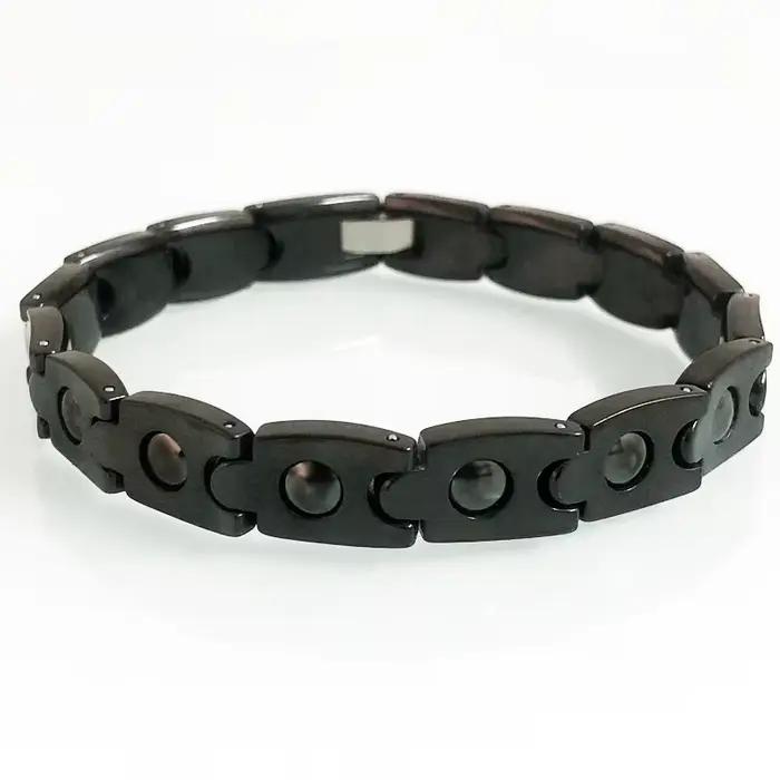 Bracelets bio-magnétiques en céramique noir/blanc pour hommes, bracelet en hématite au germanium, bracelet de couple pour homme et femme, bijoux santé, cadeau