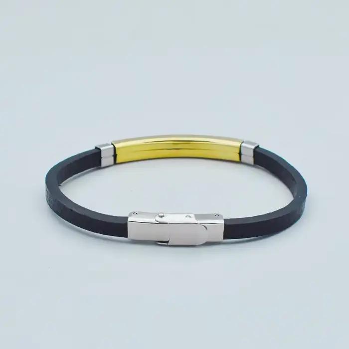Bracelet en cuir pour hommes, bijou tendance en acier inoxydable, fait à la main, breloque, cadeau pour petit ami et mari