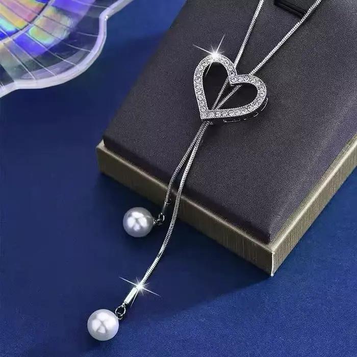 Mode femmes Collier Femme cristal Long Collier déclaration strass serpent pull chaîne colliers pendentifs pour Bijoux Bijoux