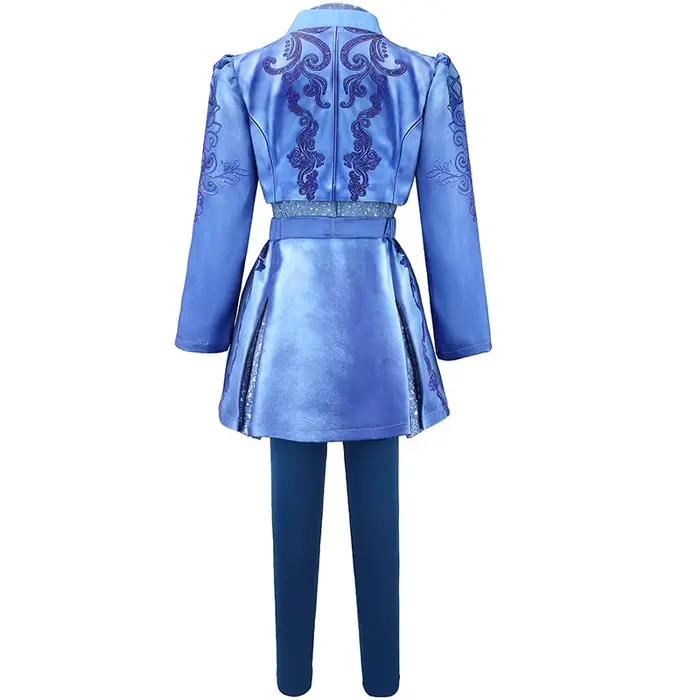 Costume de cosplay pour enfants Descendants 5 Dark Fantasy, robe de princesse bleue Chloe, reine des cœurs, tenue de spectacle d'Halloween pour filles