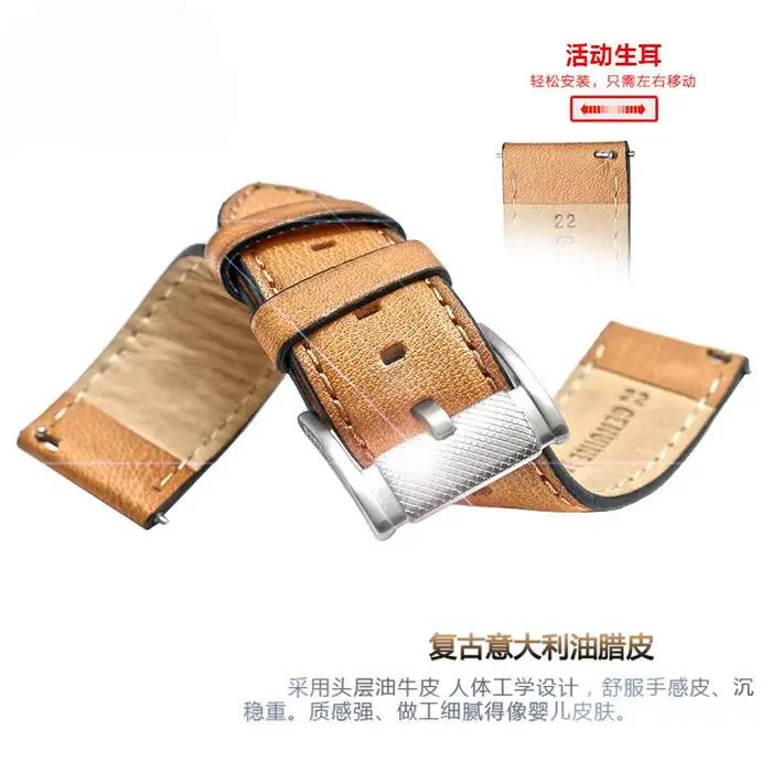 Bracelet en cuir italien rétro pour hommes, pour Fossil, FS5088 FS5380 TIMEX T49963 T49961 T49962, bracelet de montre à dégagement rapide, 20mm 22mm