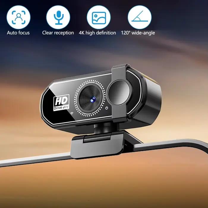 Caméra Web USB 4K 2K 1080P 30fps, mise au point automatique, haut-parleur HiFi, réduction du bruit, micro, caméra PC pour ordinateur de bureau, ordinateur portable, Chat vidéo