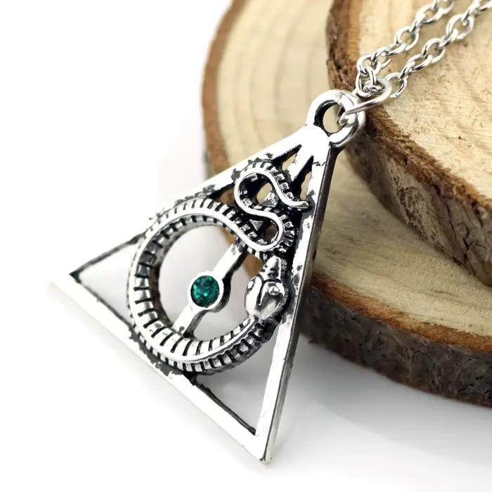 Collier Triangle Ouroboros - Pendentif Serpent Infinity, Cadeau de Bijoux Alchimie pour Hommes et Femmes, Accessoires de Symbole Antiques