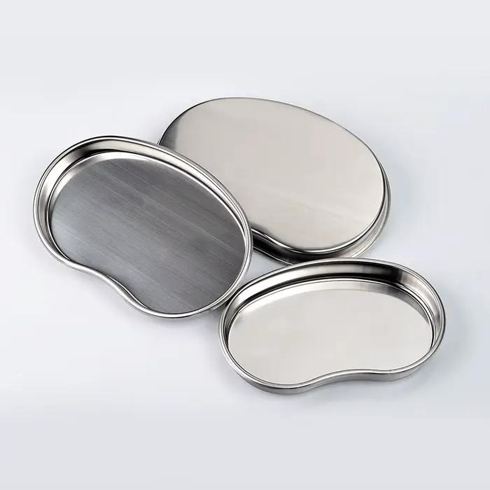 Plateau coudé en acier inoxydable, plateau de désinfection, plateau de taille, plateau de fonctionnement, prévention de l'iode, grand, moyen, petit métal
