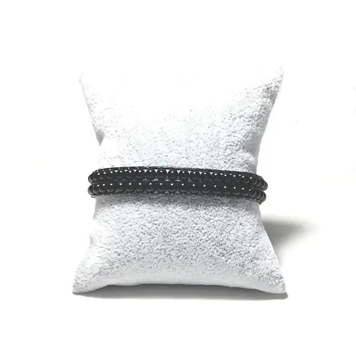 Bracelet en obsidienne tressé Double couche pour hommes