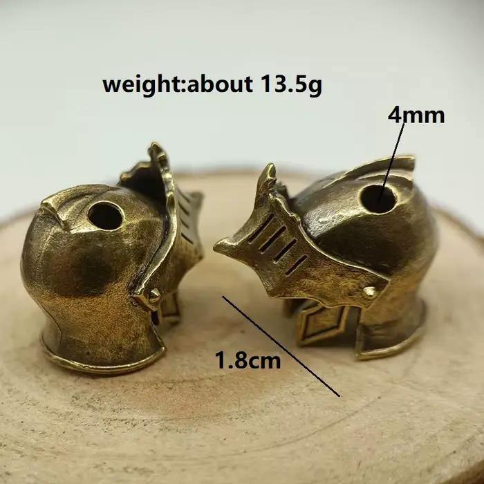 Perle de couteau en laiton pour casque de chevalier, accessoires de paracorde bricolage, lanière tissée, pendentif, bijoux punk, bracelets de survie, breloques d'extérieur, EDC