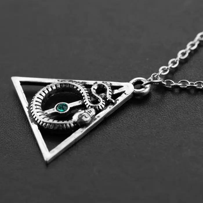 Collier Triangle Ouroboros - Pendentif Serpent Infinity, Cadeau de Bijoux Alchimie pour Hommes et Femmes, Accessoires de Symbole Antiques