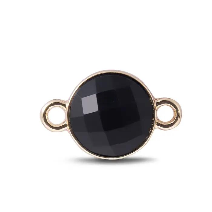 Pendentif en pierre naturelle pour hommes et femmes, collier en obsidienne noire, pendentif pour la fabrication de bijoux DIY, bracelet, collier, boucles d'oreilles, cadeaux de vacances