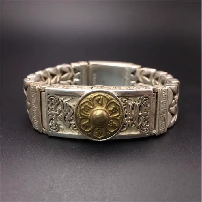 Maichuang/Tibétain argent incrusté Bracelet mode bracelets personnalité charme bijoux fabrication exquise hommes femmes Couple cadeau