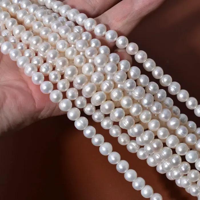 Perles d'eau douce naturelles en vrac de 5-6 mm