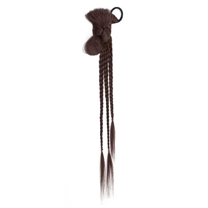 Perruque tressée pour femme – Extensions de cheveux mignonnes et naturelles pour des styles de tresses longues, idéales pour les jeux de rôle et les accessoires de costumes.