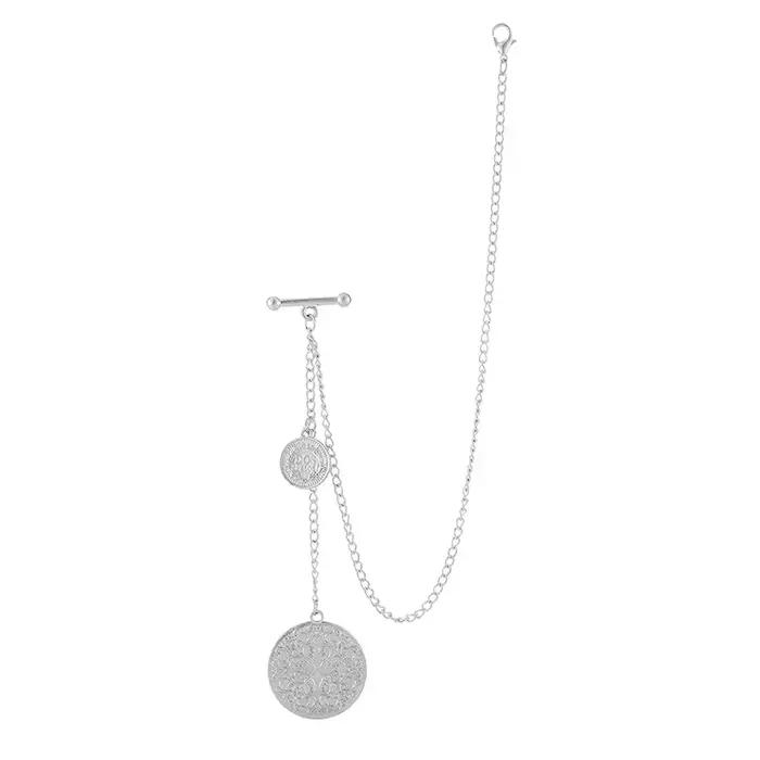 Épingles de chaîne à cravate à pampilles pour hommes, broches de col de costume de couleur or/argent, accessoires de bijoux décontractés de luxe pour mariage et affaires
