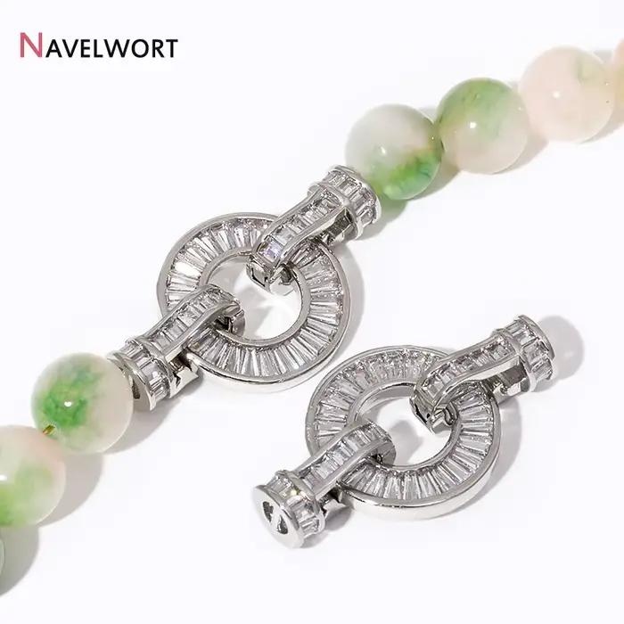 Connecteur en laiton plaqué or 18 carats avec zircon, fermoir pour bijoux, fermoir pour bracelet, fermoirs pour la fabrication de bijoux, accessoires DIY
