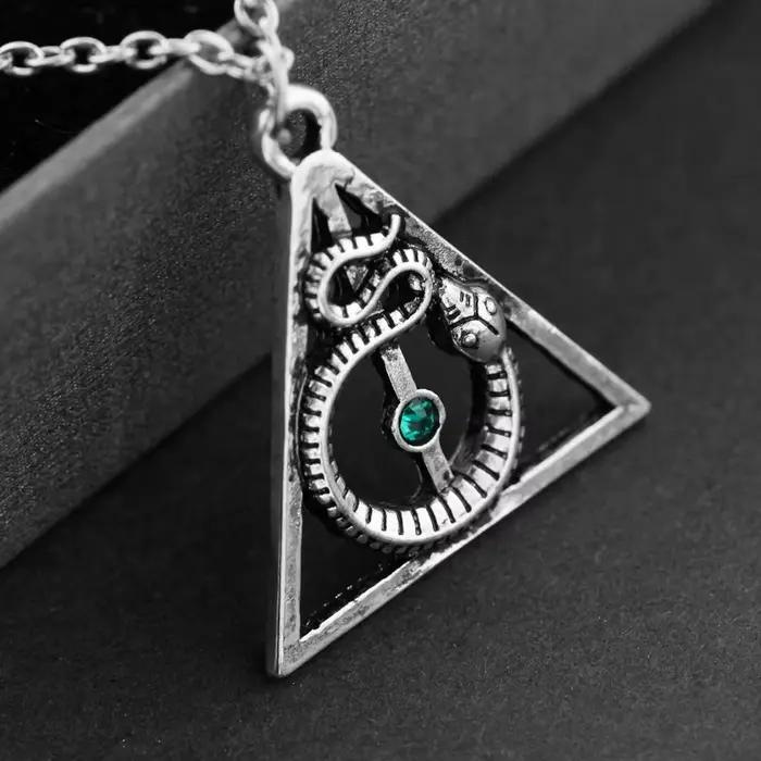 Collier Triangle Ouroboros - Pendentif Serpent Infinity, Cadeau de Bijoux Alchimie pour Hommes et Femmes, Accessoires de Symbole Antiques