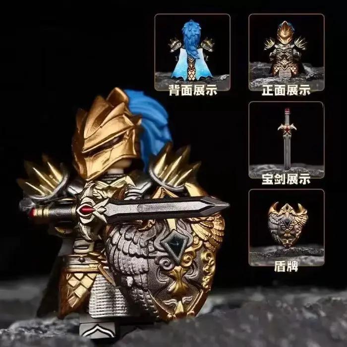 Lich King Table Ronde Médiévale Chevaliers Blocs de Construction Anime Sir Kay/Gaheris Briques Figurine de Collection Modèle Poupée Jouet Cadeaux