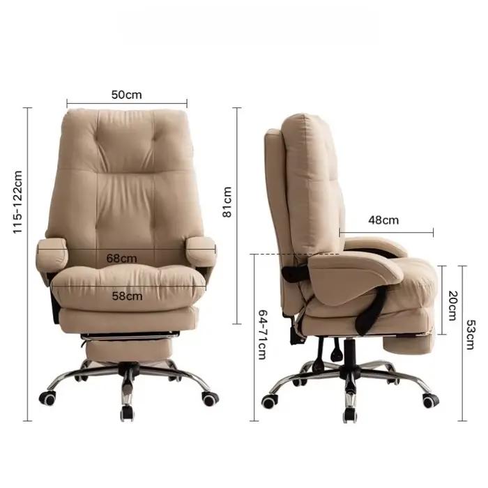 Chaise De bureau à domicile en cuir ergonomique moderne Mobile salon chaise De bureau chambre moelleuse Cadeira De Escritorios accessoires De meubles