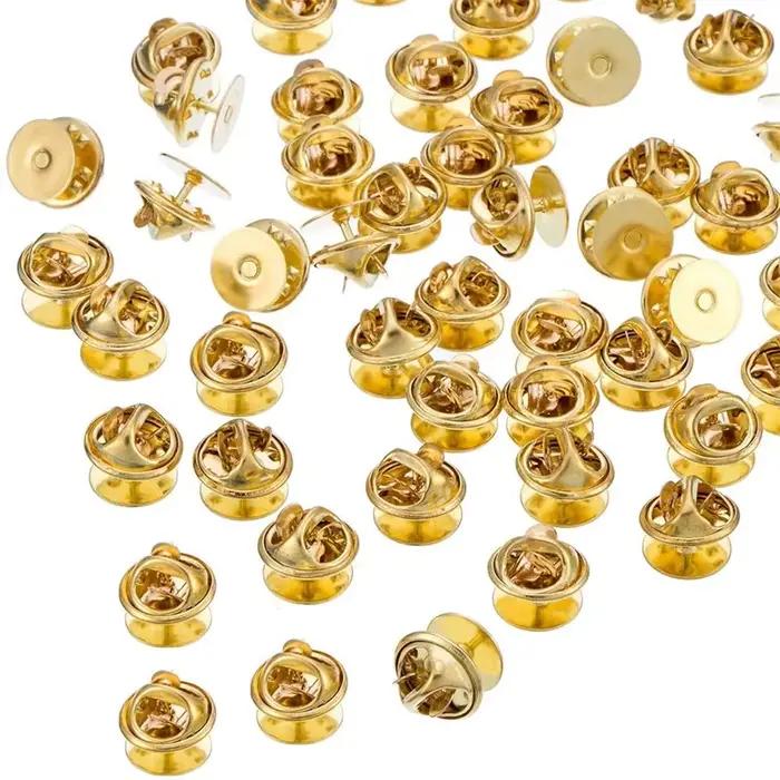 20 pièces punaises à cravate en or épingles vierges avec dos d'embrayage pour la fabrication artisanale, insignes de badges, barres de citation, épingles à jouets et fabrication de bijoux